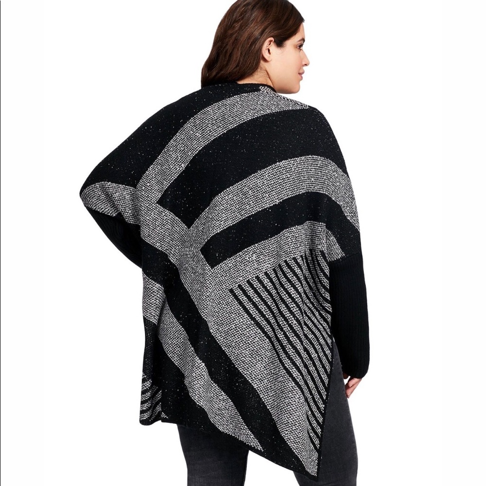 Black and White Split Cardigan